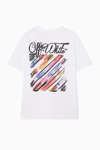 Diagonal Watercolour T-Shirt in Cotton