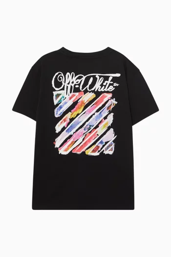 Diagonal Watercolor T-shirt in Cotton