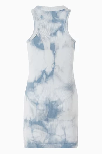 Tie-Dye Ribbed Dress in Cotton Blend
