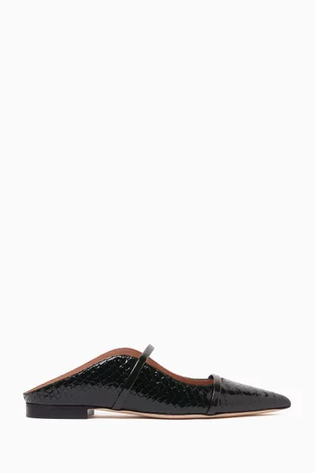 Maureen Flats in Python-embossed Leather