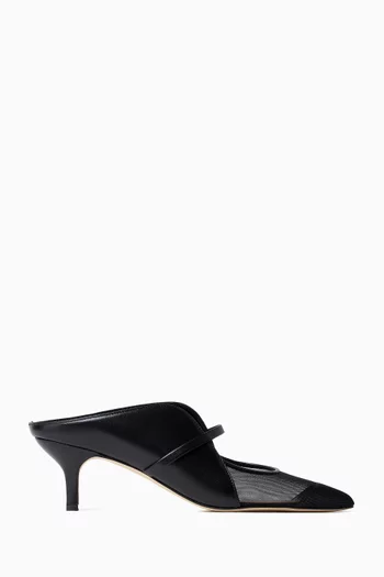 Maureen Arc 45 Mules in Leather & Mesh