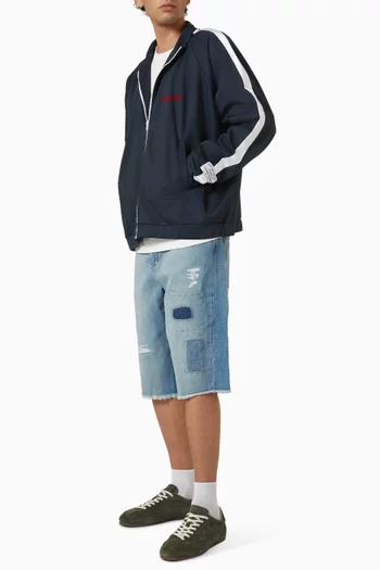 Track Jacket in Cotton-Blend Jersey