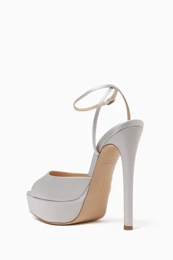 Loulou 140 Platform Sandals in Satin