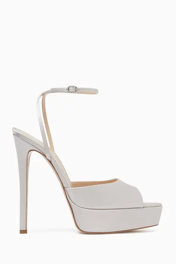 Loulou 140 Platform Sandals in Satin