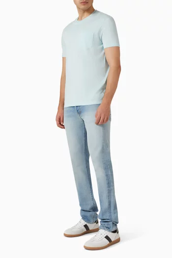 Crew Neck T-shirt in Cotton & Silk
