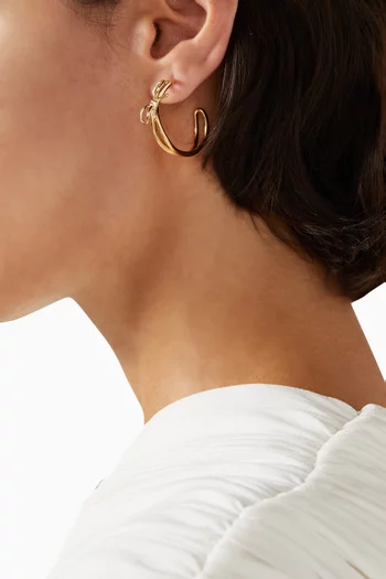 Fiocco Bow Earrings in Brass