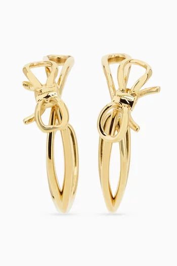 Fiocco Bow Earrings in Brass