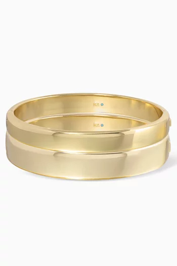 Puffy Hinged Bangles, Set of 2
