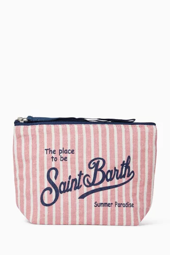 Saint Barth Zip Bag in Linen