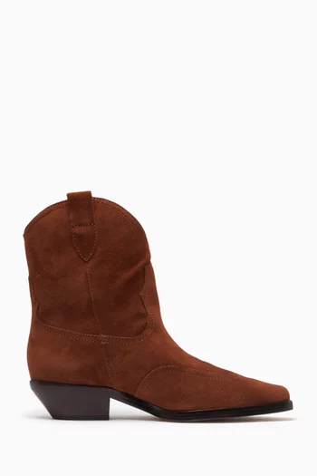 Nash Western Ankle Boots in Suede