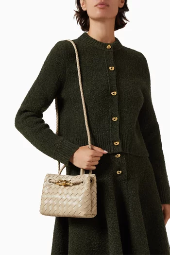 Mini Andiamo Top-handle Bag in Intrecciato Leather