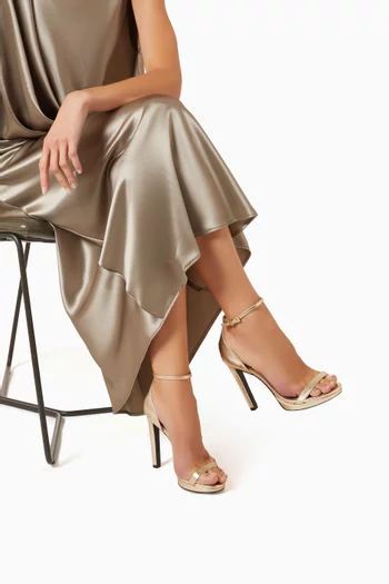 Nicole 127 Sandals in Metallic Leather