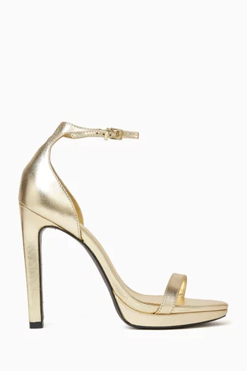 Nicole 127 Sandals in Metallic Leather