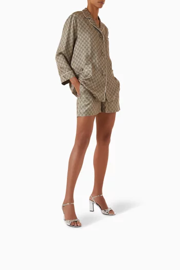 Signora 85 Sandals in Metallic Leather