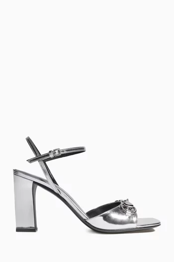 Signora 85 Sandals in Metallic Leather