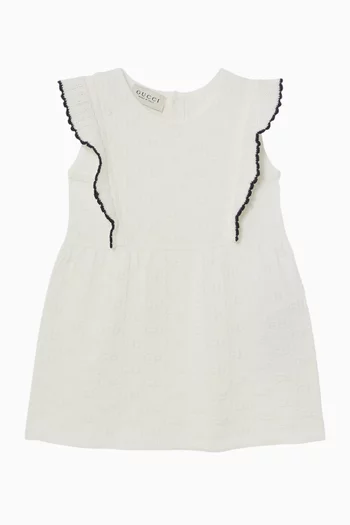 Ruffled Trim Dress in Knit