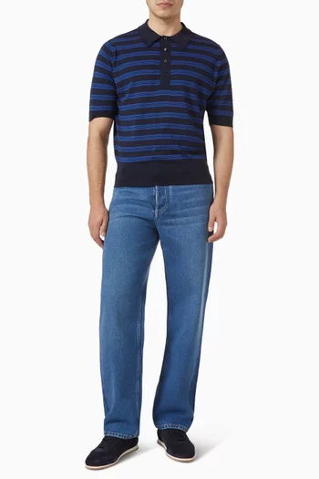 تي شيرت بولو بريز مخطط قماش منسوج
