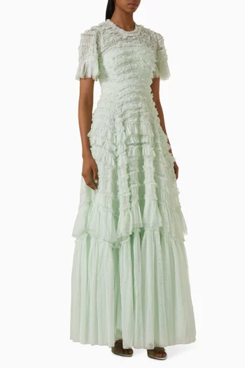 Valentine Ruffle Gown in Tulle