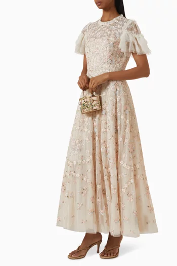 Floral Waltz Embroidered Gown