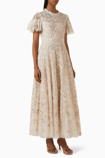 Floral Waltz Embroidered Gown