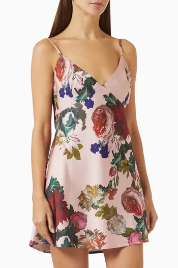 Aurora Open-back Slip Dress in Satin