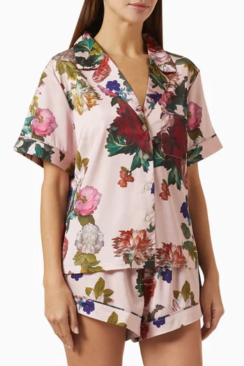 Aurora Short Pyjama Set in Satin