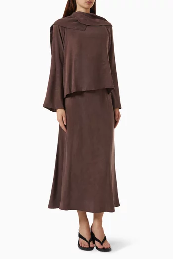 Scarf Top & Skirt Set