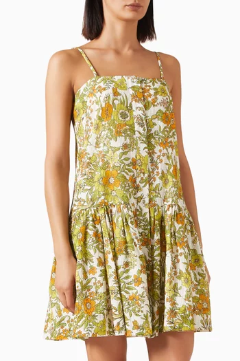 Kitty Mini Dress in Cotton-silk