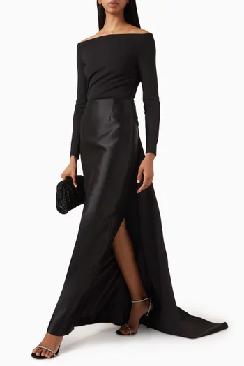 Winslow Off-shoulder Train Dress