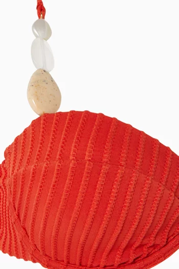 Perla Bead-detail Bikini Top