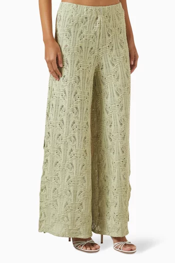 Isla Wide-leg Knit Pants