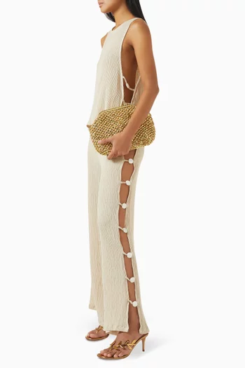 Melia Wide-leg Slit Pants