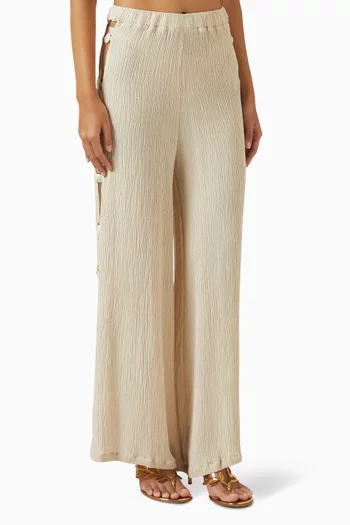 Melia Wide-leg Slit Pants