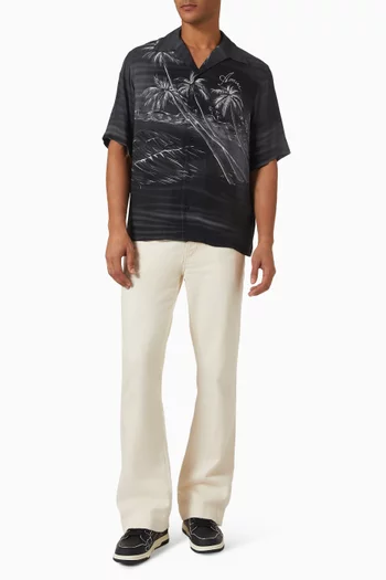 Palms Camp Shirt in Viscose