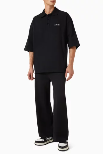 Logo Oversized Polo T-shirt in Cotton