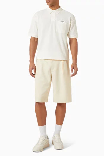 Script Polo Shirt in Cotton