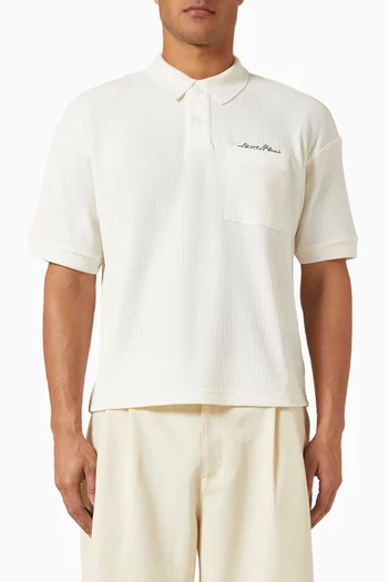 Script Polo Shirt in Cotton