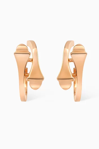 Cleo Full Gold Open Hoop Earrings in 18kt Rose Gold