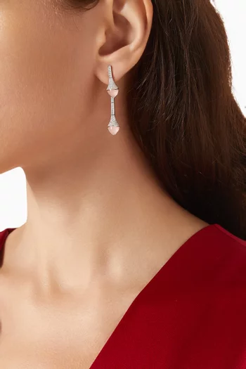 Cleo Diamond Drop Earrings in 18kt White Gold
