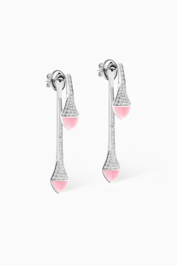 Cleo Diamond Drop Earrings in 18kt White Gold