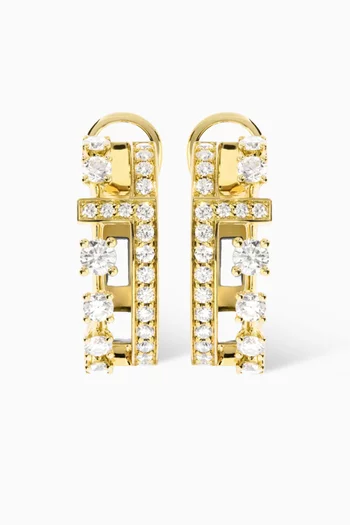 Avenue Diamond Earrings in 18kt Gold