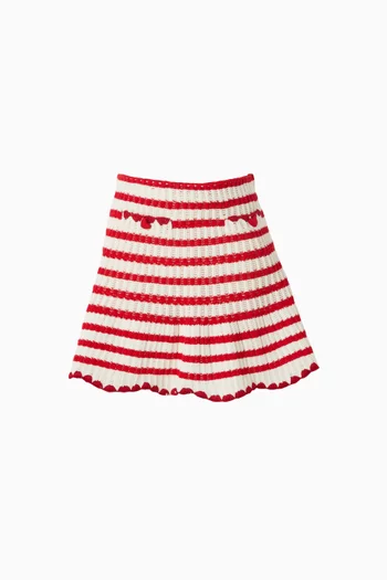 Stripe Knitted Skirt