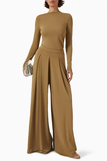 Wide-leg Pants in Jersey