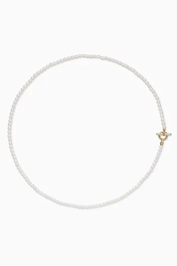 Classic Petite Pearl Necklace in 18kt Gold