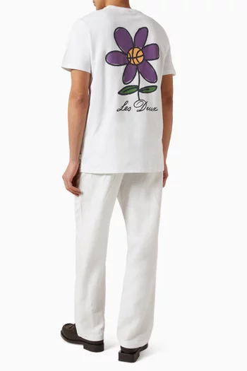 Flower T-shirt in Organic Cotton-jersey