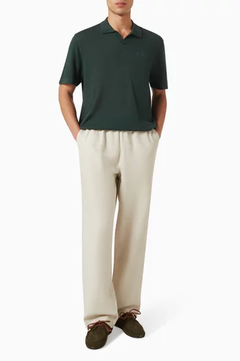 Signature Knit Polo Shirt in Linen-blend