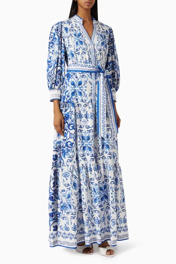 Cora Tiered Maxi Shirt Dress