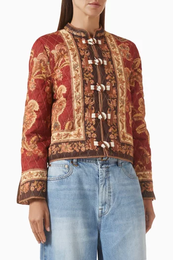 Aster Bomber Jacket in Quilted Cotton