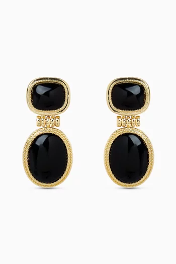 Midnight Mesa Drop Earrings in 14kt Gold-plated Brass