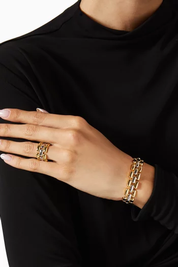 Noir Link Chain Bracelet in 14kt Gold-plated Brass